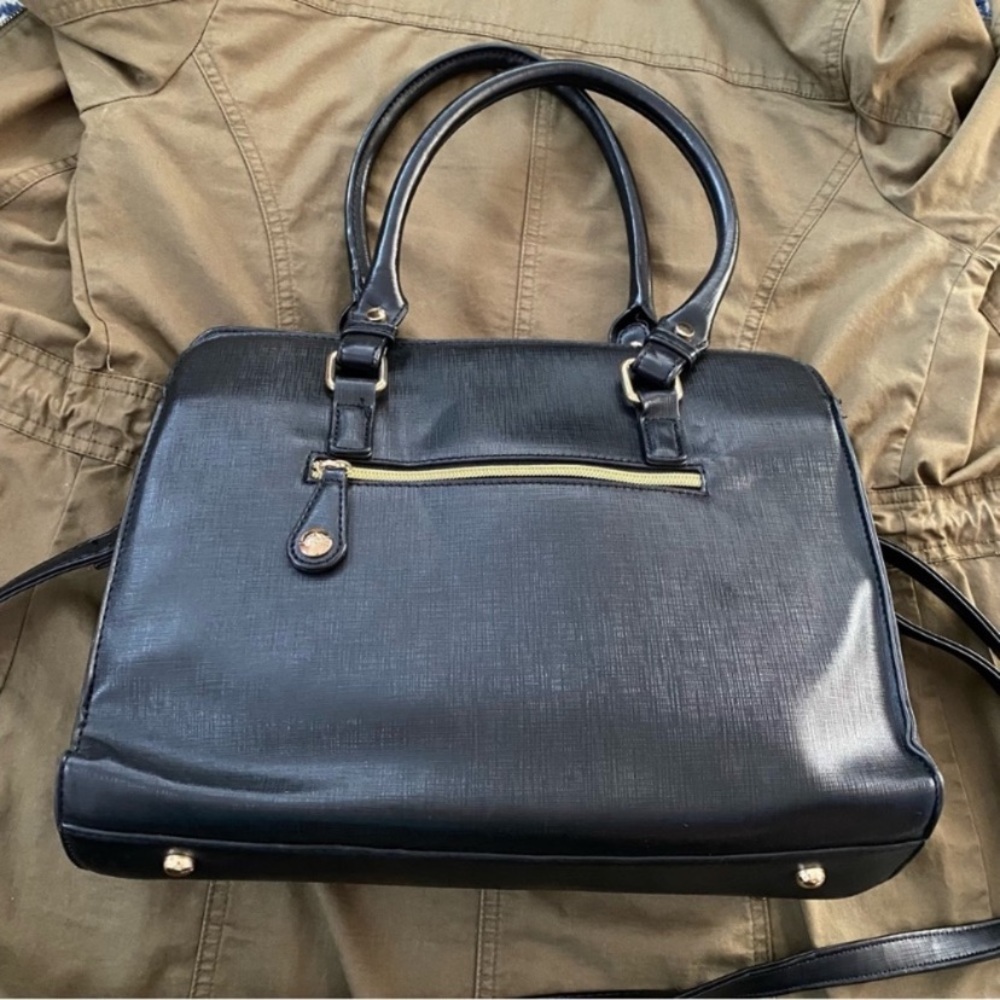 Andrew Marc New York Black Leather Shoulder Bag Purse - Picture 3 of 5